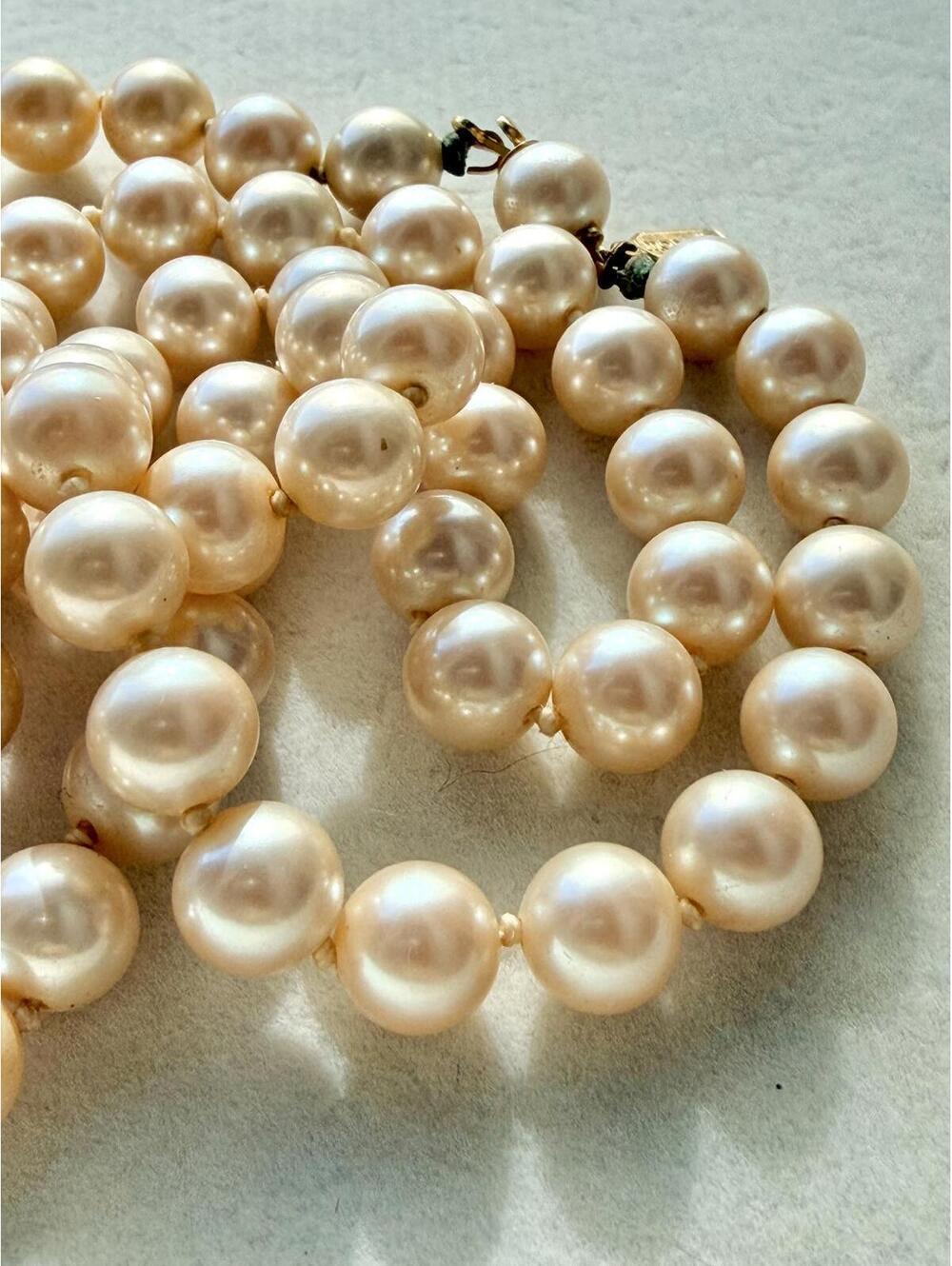 Vintage Marvella Faux Pearl Necklace (Mid-Century / 70s–80s) - Picture 3 of 8